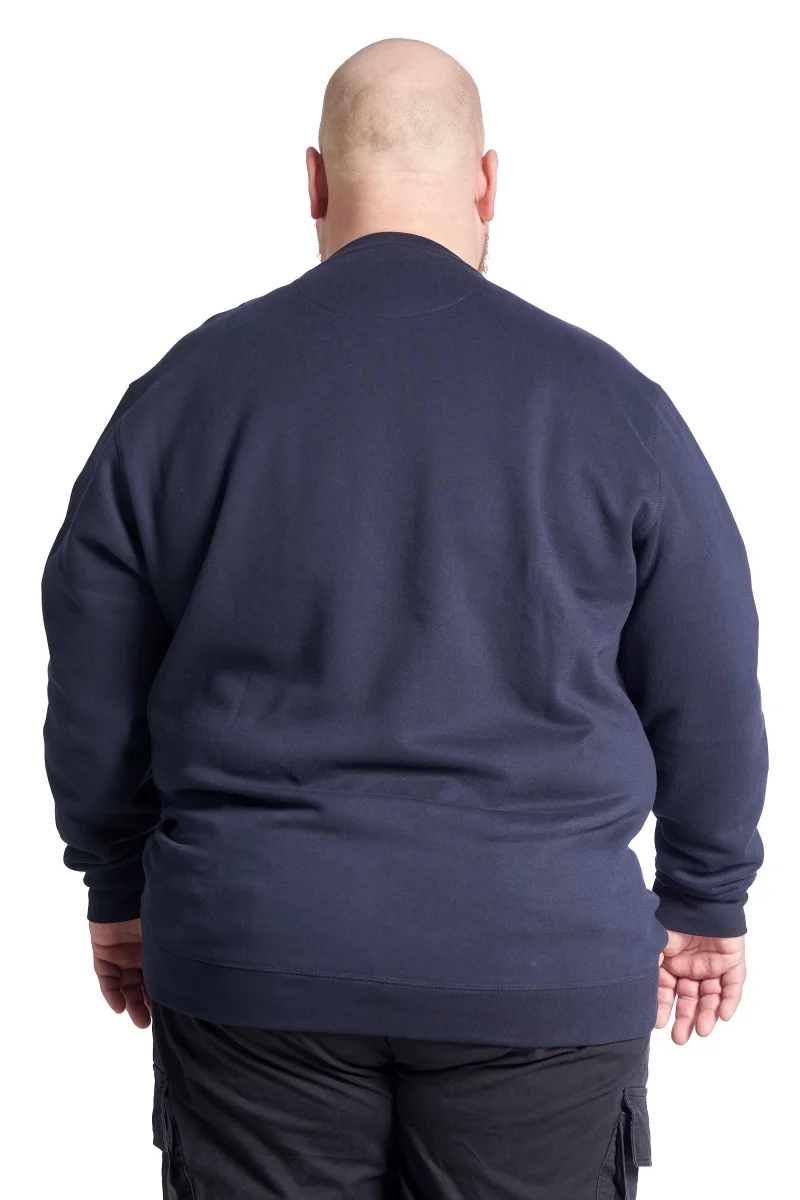 Plus size Sweatshirt til mænd – Str. XL til 8XL - Navy - Billede 3