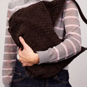 Rozzano Mindy Braided ruskind skuldertaske – Dark Brown