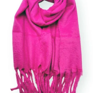 Halstørklæde med Frynser Pink